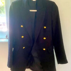 Jason Wu Long Black Tweed Jacket NWOT